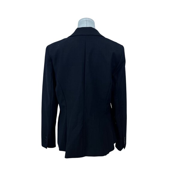 White House Black Market Women’s Black Blazer Button Front Jacket Size 14 - Picture 3 of 10